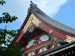 日本,寺,屋頂