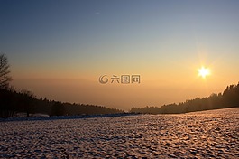 日落,太陽,天空