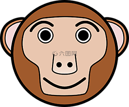 頭,猴子,棕色