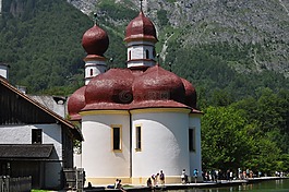 教堂,køningssee,湖