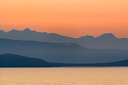 希臘,山,景觀