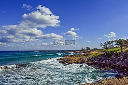 海,地平線,天空