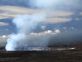 火山,火山口,夏威夷