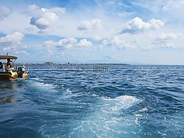 藍(lán)天白云,巴厘島,海島