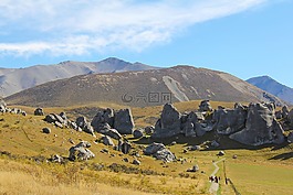 藍(lán)色的天空,山,阿爾卑斯山