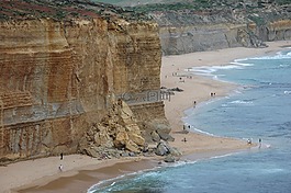 海岸线,岩石坠落,自然