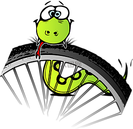 蛇,自行車,車輪