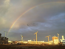 彩虹,baukran,雷暴