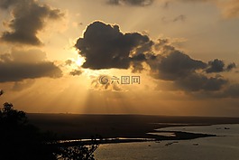 日落,索科特拉島,阿拉伯