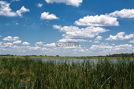 湖,藍(lán)色,天空