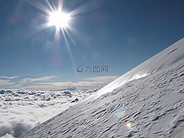 斜坡,陡峭的斜坡,雪坡