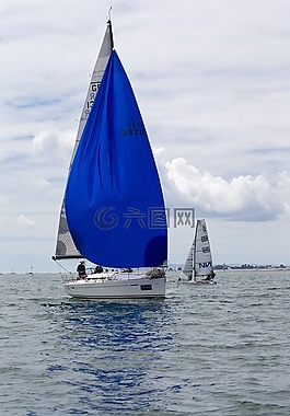 游艇,藍(lán)帆,賽車