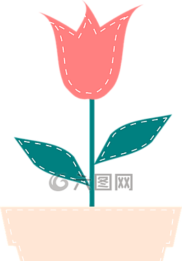 郁金香,花盆,花