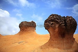 台湾,野柳地,蓝天