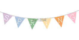 春,旗幟,三角形