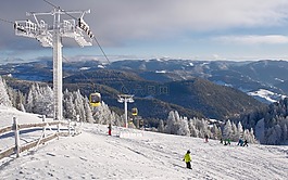雪,冬天,山