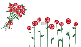 情人节,玫瑰,花束