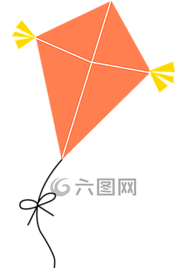 橙色,風(fēng)箏,飛行