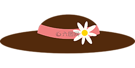 帽子,花,色帶