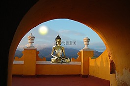 佛,冥想,休息