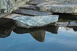 湖,石头,岩