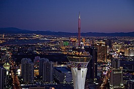 拉斯維加斯,空中的視圖,夜