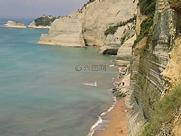 海岸,陡崖,科孚島