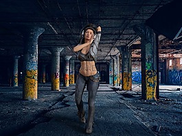 城市,女子,性感