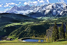 阿尔卑斯山,山,湖
