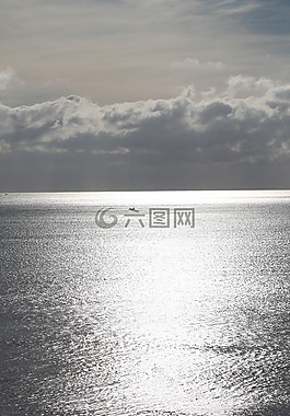 海景,天氣,海