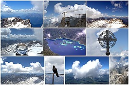 拼贴画,zugspitze,天气岩石