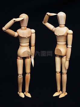 展示道具,人類,木