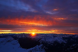 zugspitze,巴伐利亞,余輝