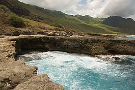 海洋,礁,夏威夷海灘