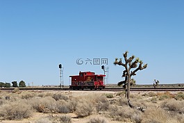 火車,莫哈韋沙漠,鐵路