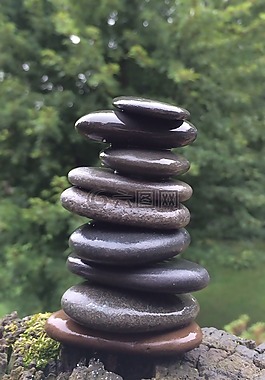 石頭,堆疊,創意