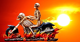 騎自行車的人,骨架,令人毛骨悚然