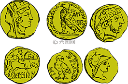 集合,硬幣,黃金