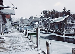 冬天,雪,水