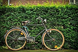 自行車,老,輪