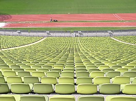 椅子的行,排座位,oympiastadion