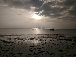 日落,水,日出