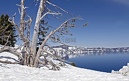 火山口,湖,俄勒岡