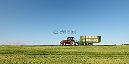拖拉機(jī),地平線,景觀