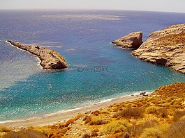 folegandros的,島,海