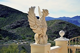 鳳凰,雕像,模具