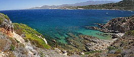 科西嘉岛,海,全景