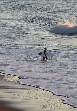 沖浪,海,波