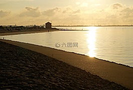 hooksiel的,海灘,海