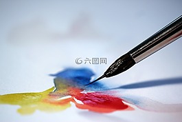 刷,水彩画,颜色